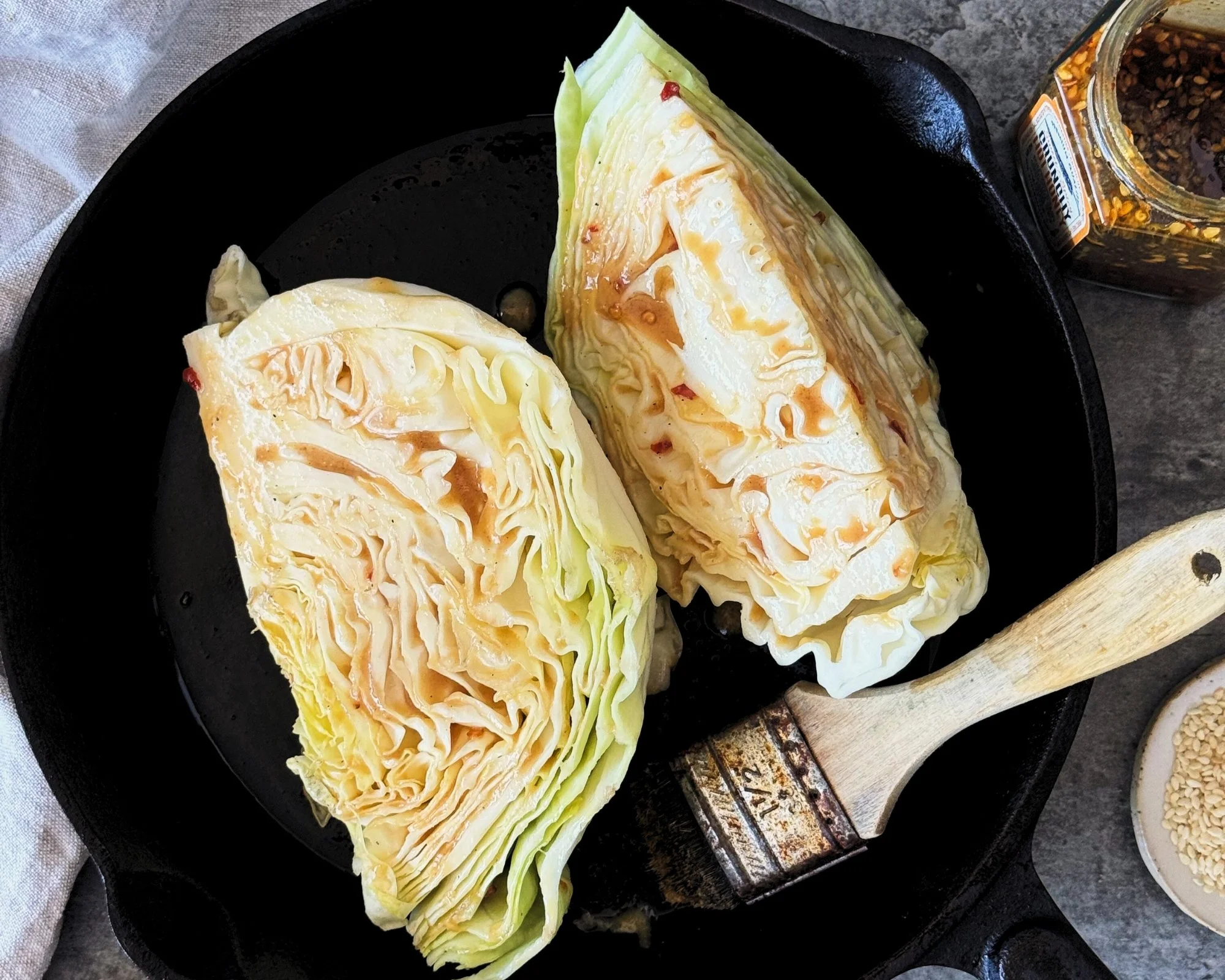 Easy Roasted Cabbage Recipe with Miso and Tahini — Better With Spice
